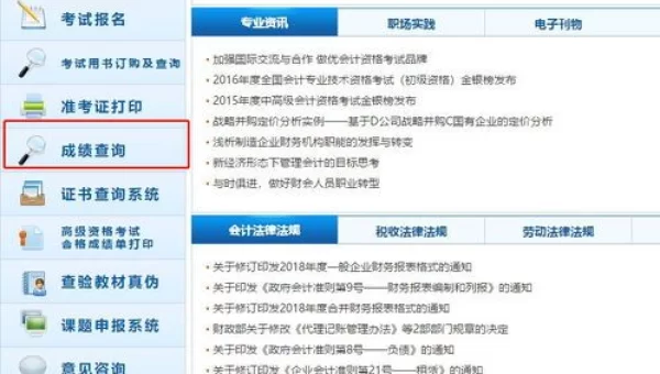2020会计成绩查询入口